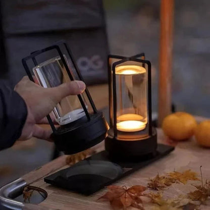 LumiSphere™ draadloze touchlamp van glas en metaal – productafbeelding 3