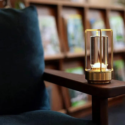 LumiSphere™ draadloze touchlamp van glas en metaal – productafbeelding 5