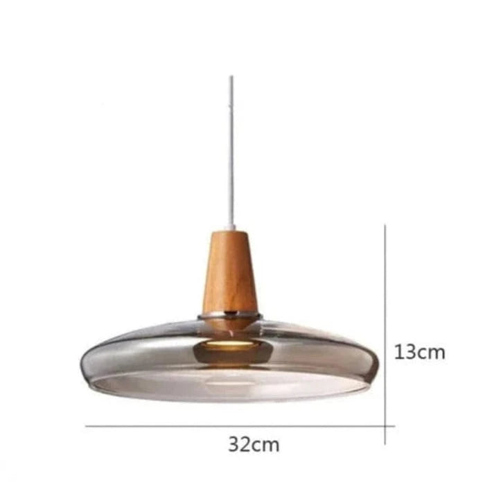 LumiCraft™ vintage kroonluchter van hout en glas – productafbeelding 7