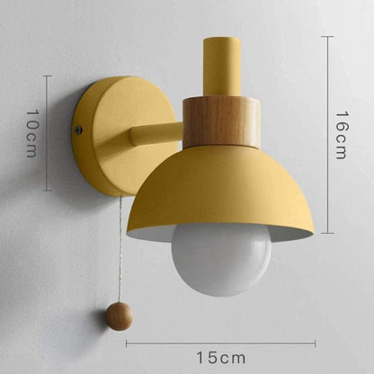 LumiChic™ Scandinavische wandlamp met houten accent – productafbeelding 4