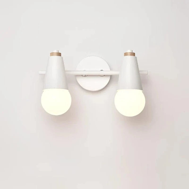 LumiAura™ minimalistische wandlamp met houten details – productafbeelding 1