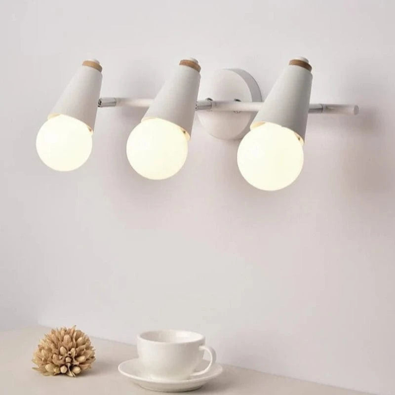 LumiAura™ minimalistische wandlamp met houten details – productafbeelding 2