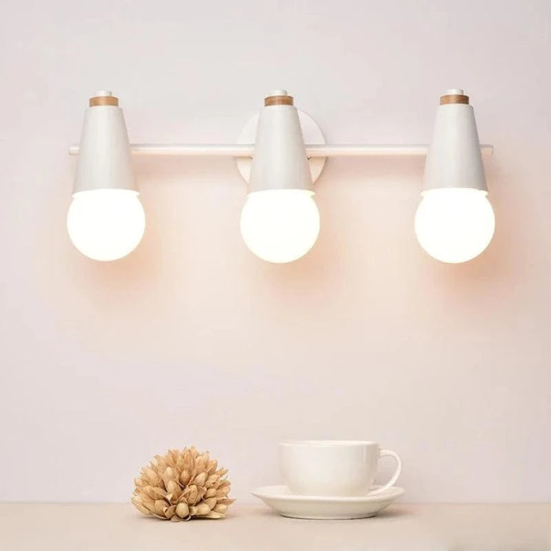 LumiAura™ minimalistische wandlamp met houten details – productafbeelding 3