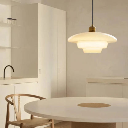 LuxeGlow™ retro hanglamp van opaalglas – Art Deco – productafbeelding 3