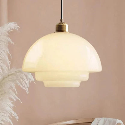 LuxeGlow™ retro hanglamp van opaalglas – Art Deco – productafbeelding 9