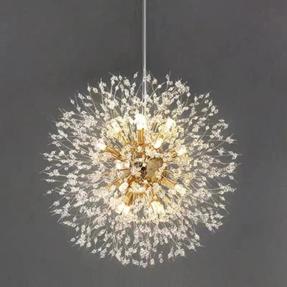LumiDandelion™ kristallen LED-kroonluchter in paardenbloemvorm – productafbeelding 1