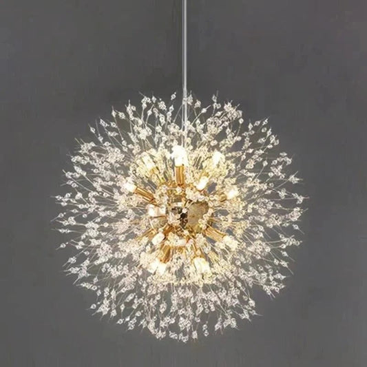 LumiDandelion™ kristallen LED-kroonluchter in paardenbloemvorm – productafbeelding 1