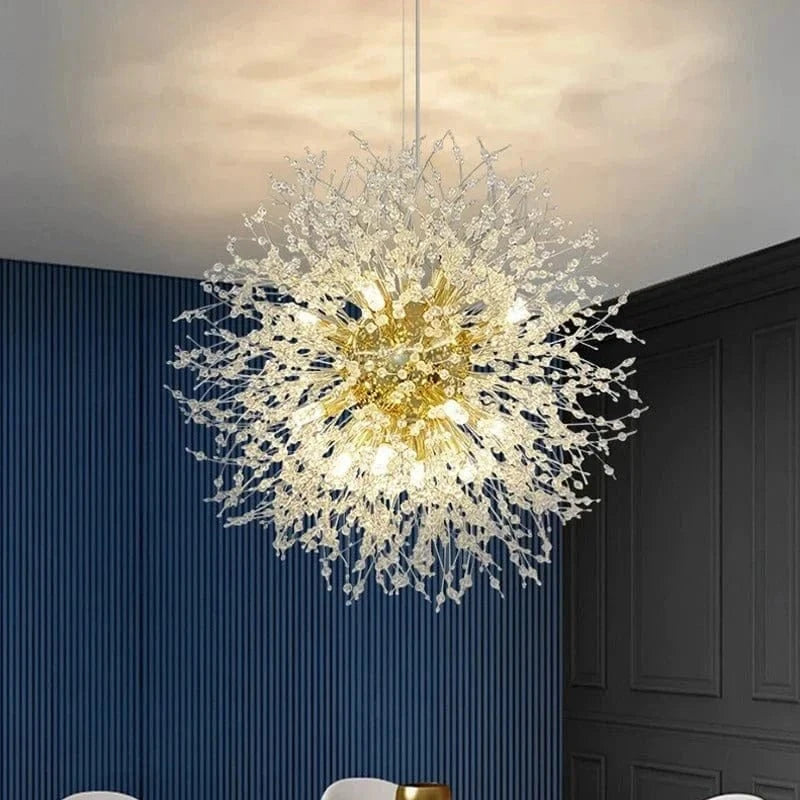 LumiDandelion™ kristallen LED-kroonluchter in paardenbloemvorm – productafbeelding 6