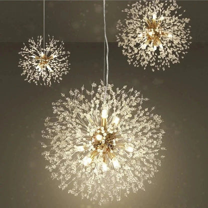 LumiDandelion™ kristallen LED-kroonluchter in paardenbloemvorm – productafbeelding 7