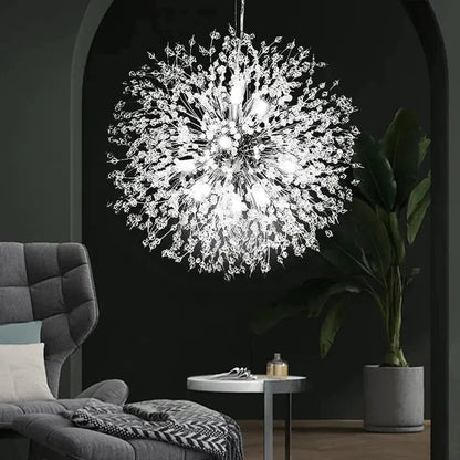 LumiDandelion™ kristallen LED-kroonluchter in paardenbloemvorm – productafbeelding 10