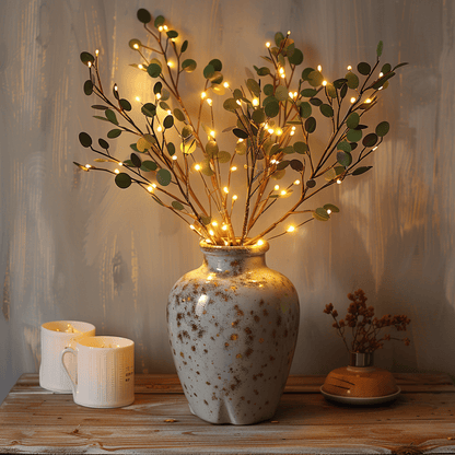 LumiGlow™ LED-lichtsnoer met olijftak- of bloesemontwerp – productafbeelding 1