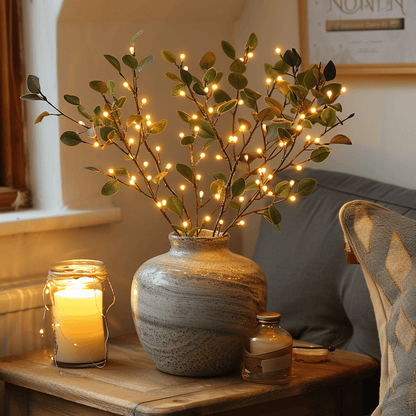 LumiGlow™ LED-lichtsnoer met olijftak- of bloesemontwerp – productafbeelding 5