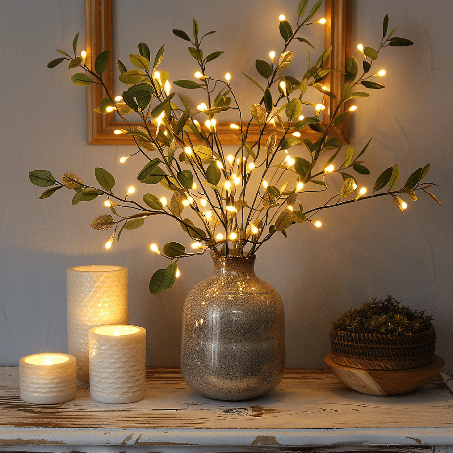 LumiGlow™ LED-lichtsnoer met olijftak- of bloesemontwerp – productafbeelding 6