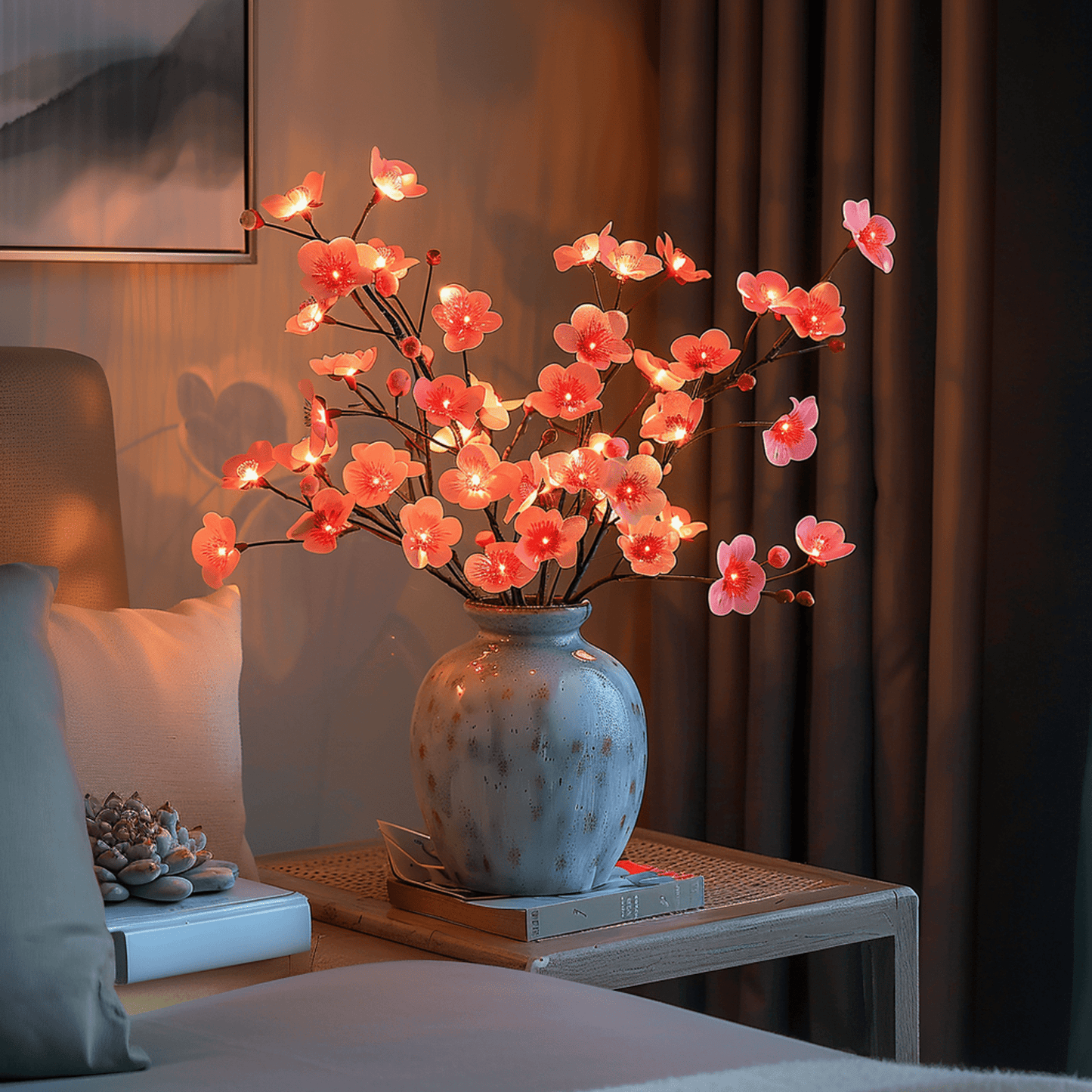 LumiGlow™ LED-lichtsnoer met olijftak- of bloesemontwerp – productafbeelding 7
