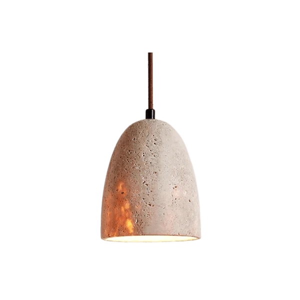 LumiStone™ travertin hanglamp met E27-fitting – productafbeelding 1