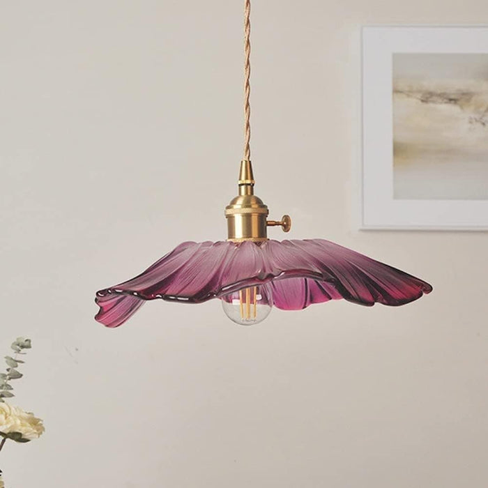LotusGlow™ glazen lotus hanglamp voor keuken en eettafel – productafbeelding 4