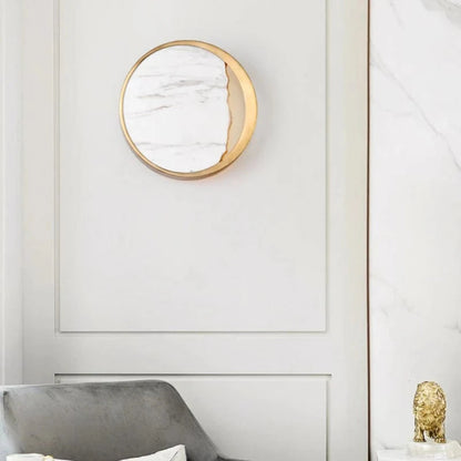 LuxeGlow™ ronde marmeren wandlamp met G9-fitting – productafbeelding 2