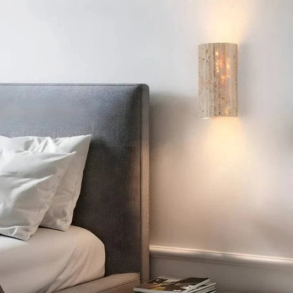 LuxeStone™ moderne travertin wandlamp met LED – productafbeelding 2