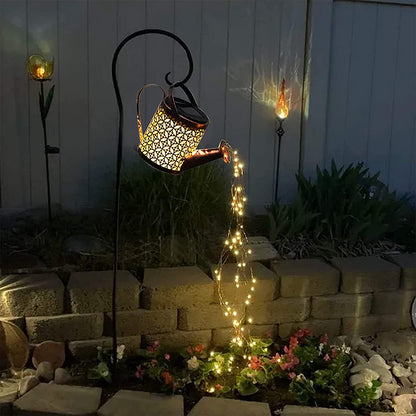 LumiGlow™ solar tuinlantaarn met regendruppelprojectie – productafbeelding 1