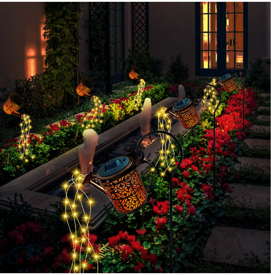 LumiGlow™ solar tuinlantaarn met regendruppelprojectie – productafbeelding 4