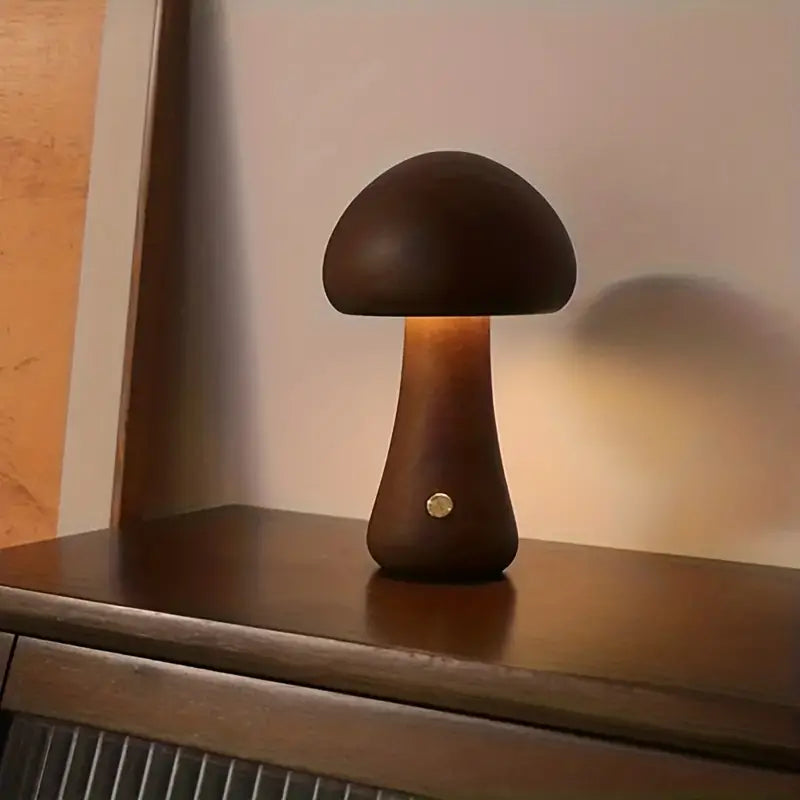 Mushglow™ draadloze houten paddenstoellamp met USB – productafbeelding 6