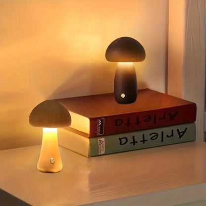 Mushglow™ draadloze houten paddenstoellamp met USB – productafbeelding 9