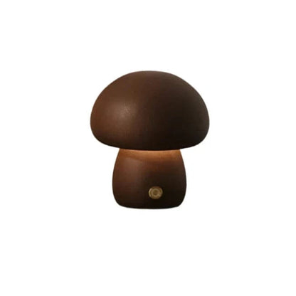 MushroomGlow™ dimbare houten paddenstoellamp met touch – productafbeelding 3
