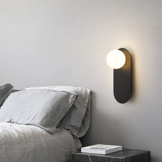LumiNest™ minimalistische wandlamp van glas en metaal – productafbeelding 1