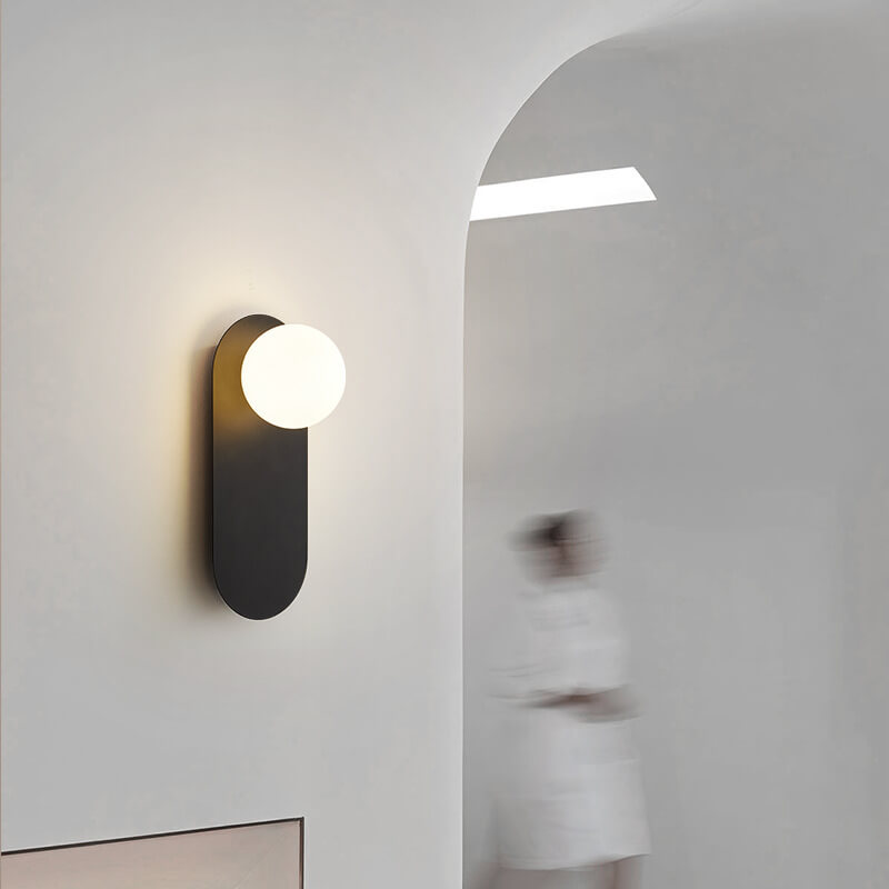 LumiNest™ minimalistische wandlamp van glas en metaal – productafbeelding 3
