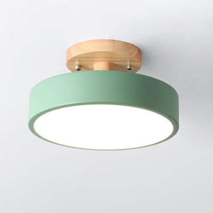 Nordic Log™ ronde LED-plafondlamp van hout en metaal – productafbeelding 13