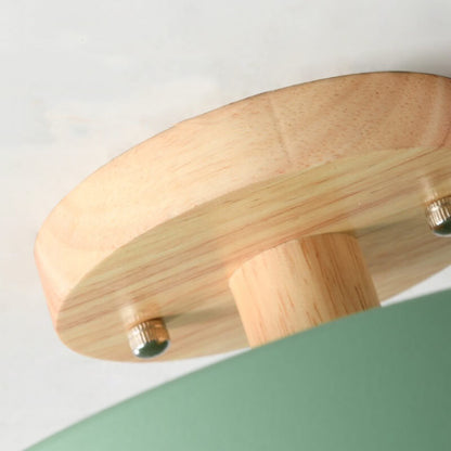 Nordic Log™ ronde LED-plafondlamp van hout en metaal – productafbeelding 6