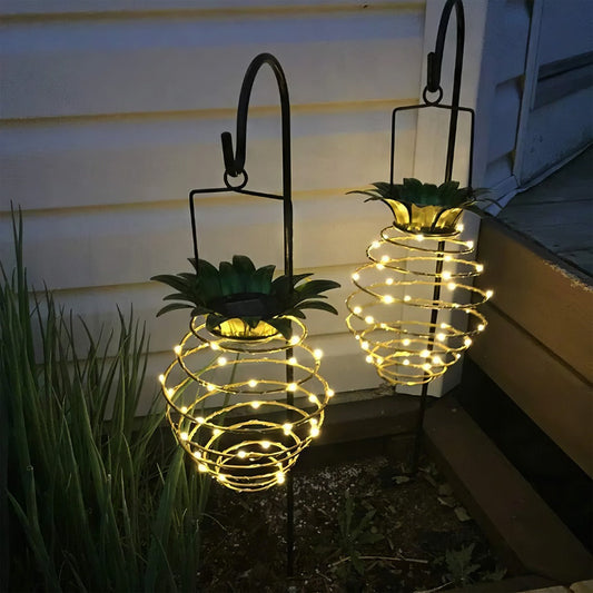 LumiGlow™ solar ananas tuinlamp met automatische LED – productafbeelding 1
