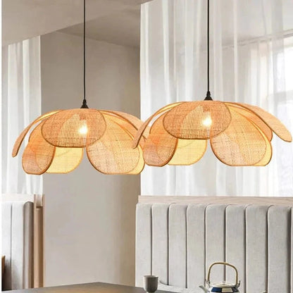 RattanAura™ rotan hanglamp met bloemvorm – productafbeelding 3