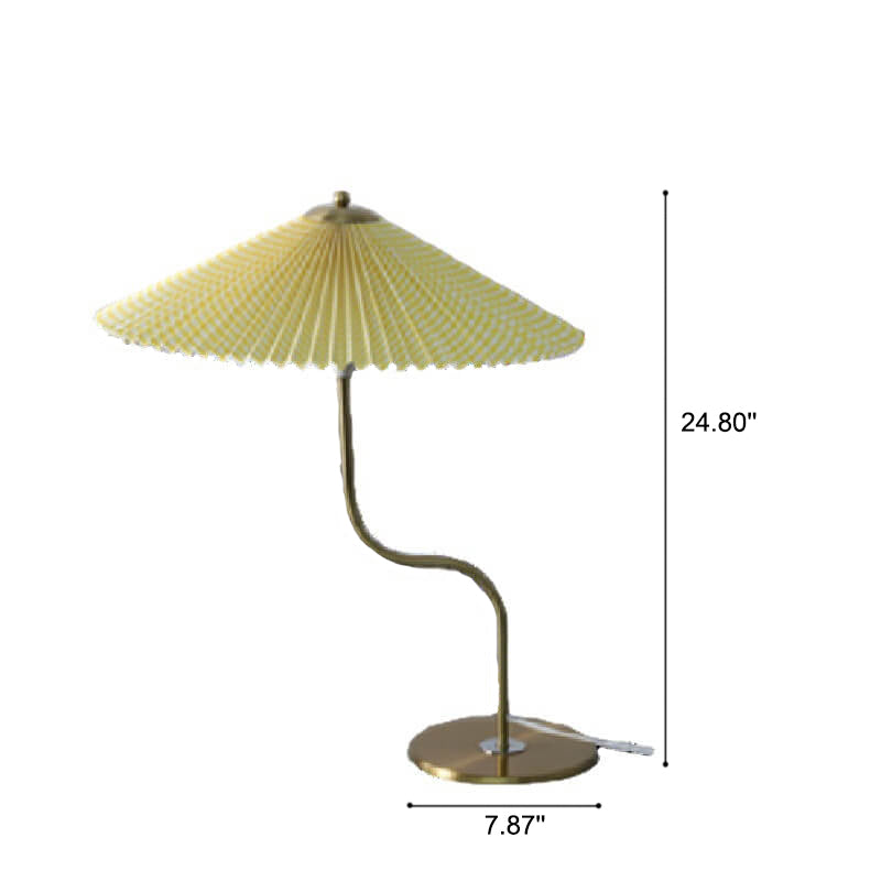 LumaLuxe™ retro tafellamp met geplooide kap – productafbeelding 4