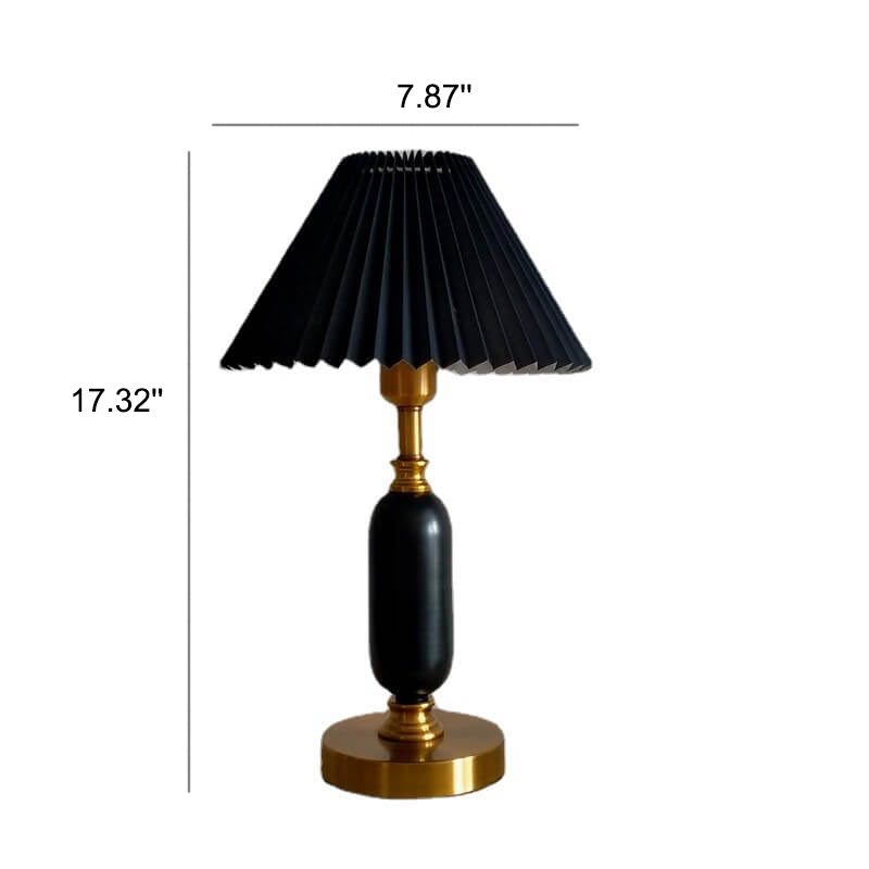 LumiNest™ retro tafellamp met geplooide lampenkap – productafbeelding 5