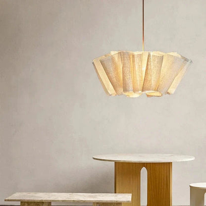 SerenLuxe™ Wabi-Sabi linnen hanglamp met plissékap – productafbeelding 7