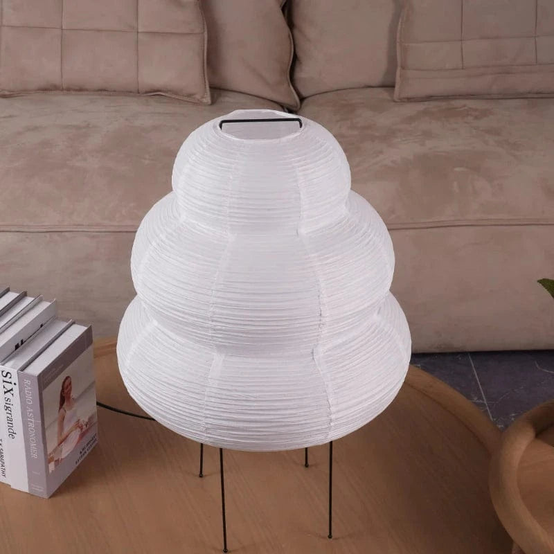LumiNest™ Japandi tafellamp van rijstpapier met drie lagen – productafbeelding 3