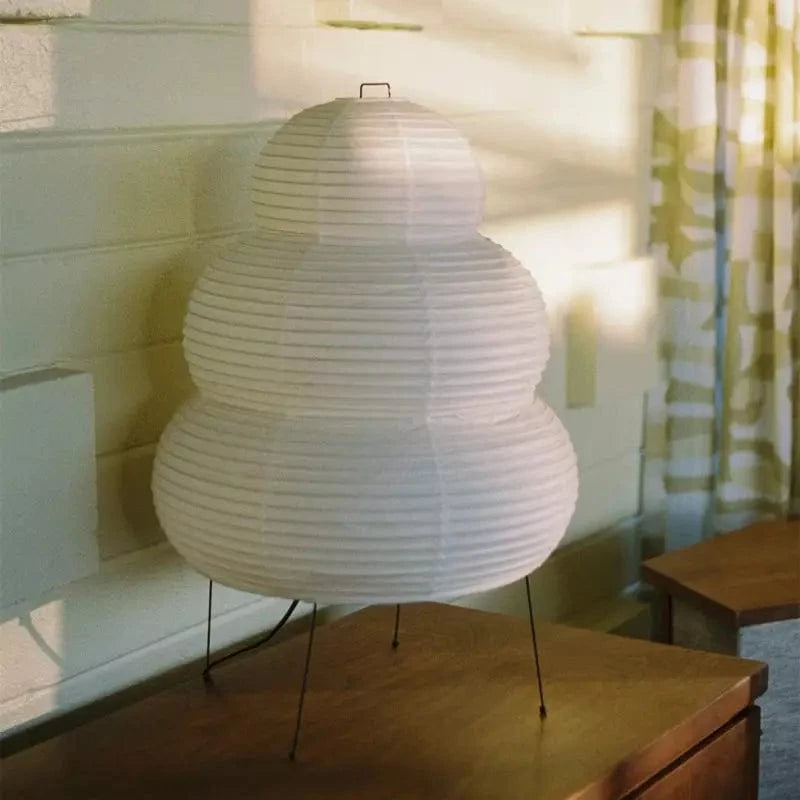 LumiNest™ Japandi tafellamp van rijstpapier met drie lagen – productafbeelding 6