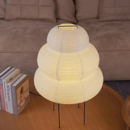 LumiNest™ Japandi tafellamp van rijstpapier met drie lagen – productafbeelding 9