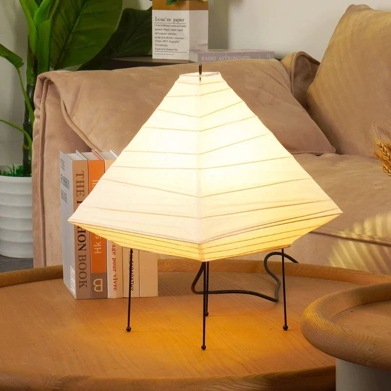 SereniLite™ piramide tafellamp van rijstpapier – productafbeelding 2