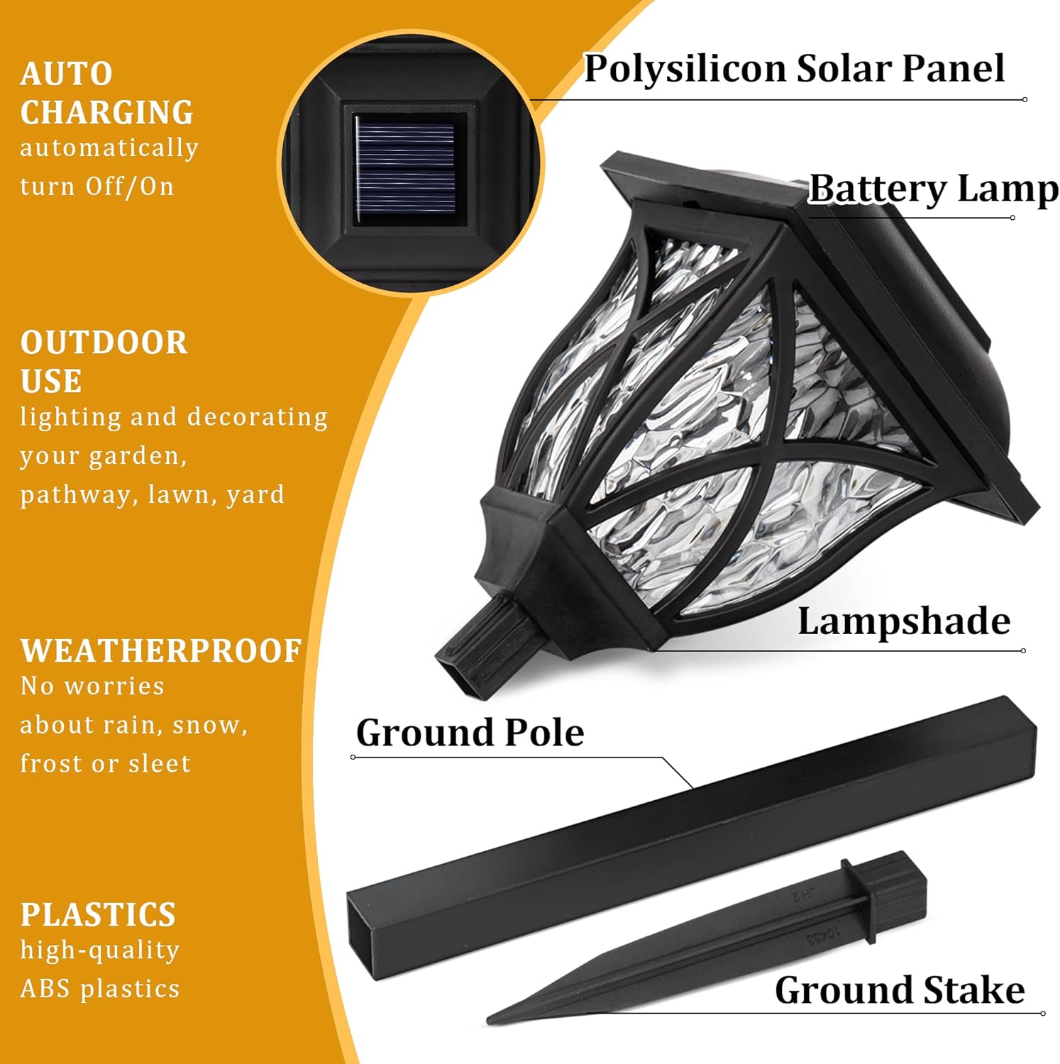 SolarGlow™ set van 6 solar tuinlampen met LED – productafbeelding 5
