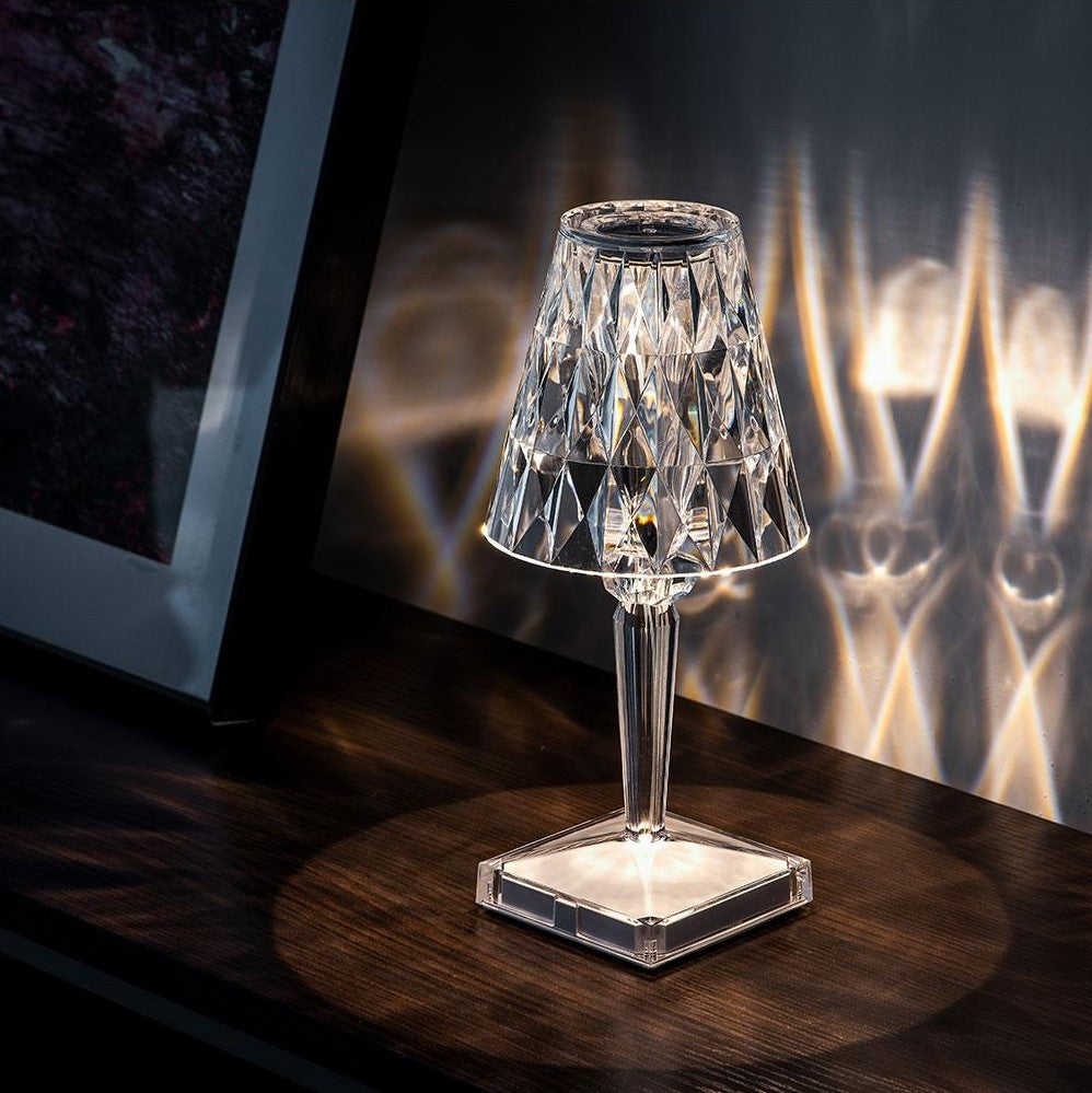 LumaSphere™ kristallen tafellamp met 3 lichtkleuren – productafbeelding 1