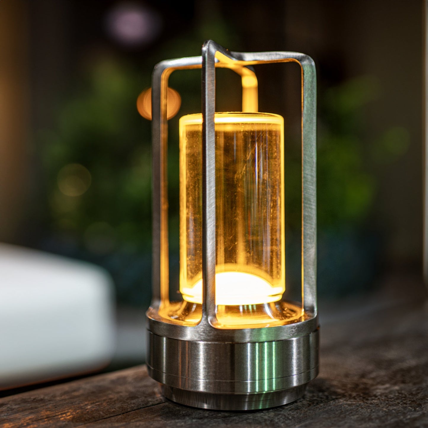 LumiNest™ draadloze aluminium tafellamp met dimbare LED – productafbeelding 3