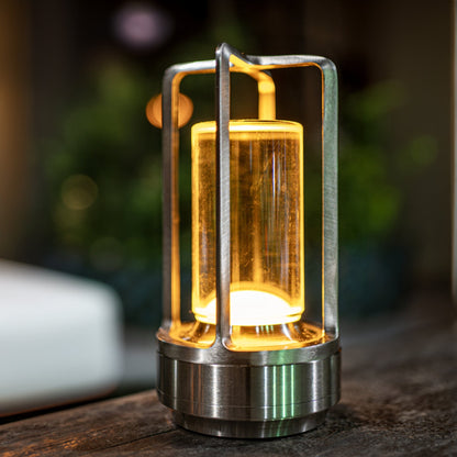 LumiNest™ draadloze aluminium tafellamp met dimbare LED – productafbeelding 3