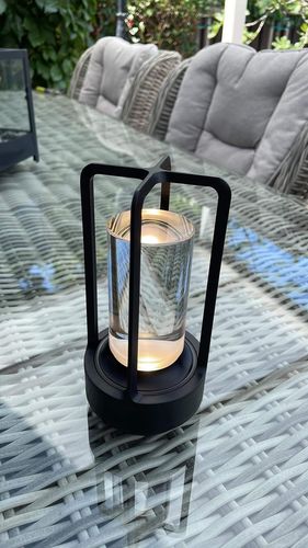 LumiNest™ draadloze aluminium tafellamp met dimbare LED – productafbeelding 9