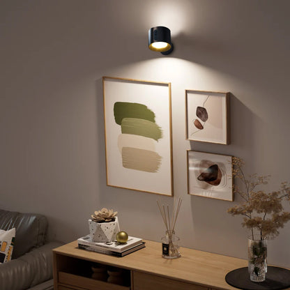 LumaGlow™ draaibare magnetische LED-wandlamp met touch – productafbeelding 3