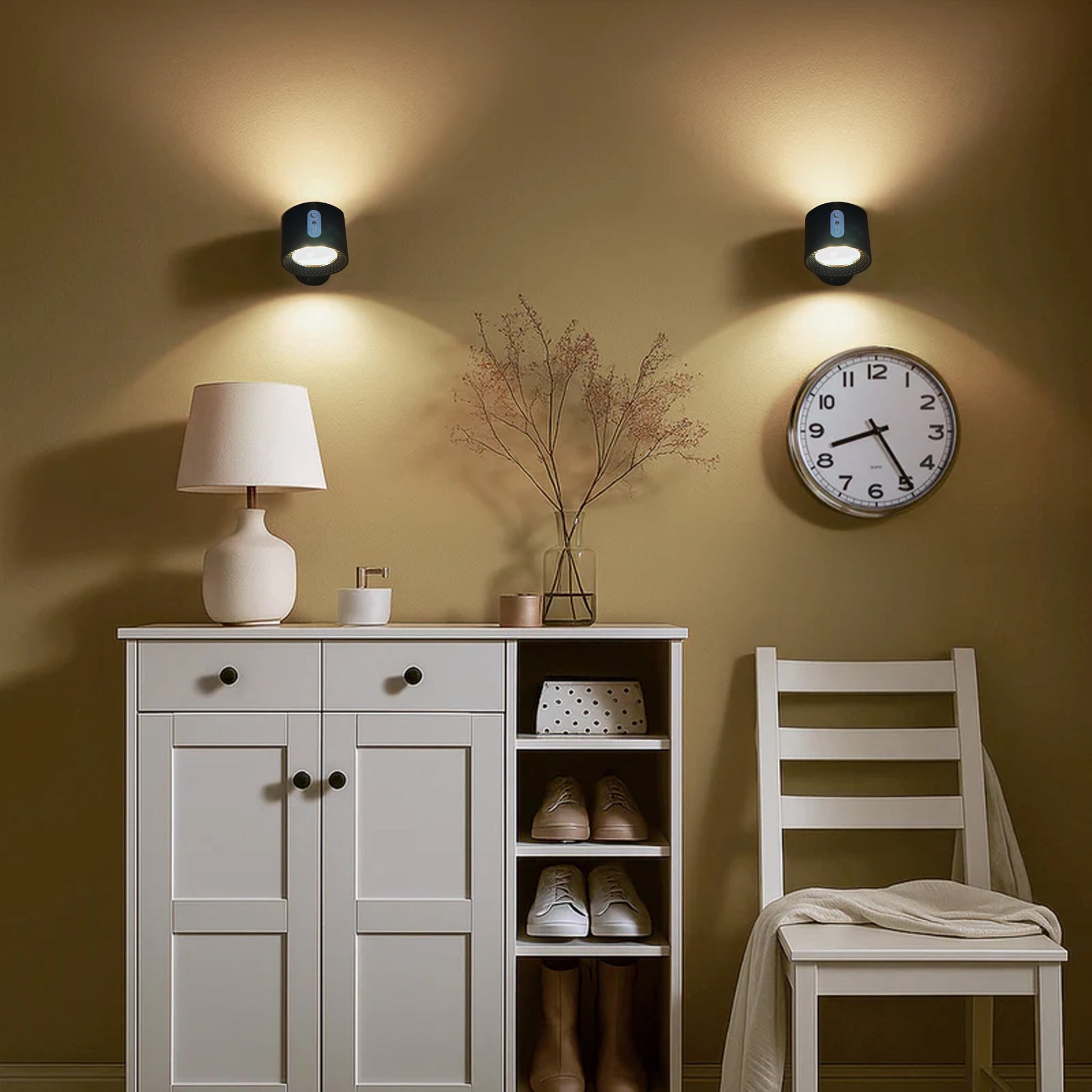LumaGlow™ draaibare magnetische LED-wandlamp met touch – productafbeelding 4