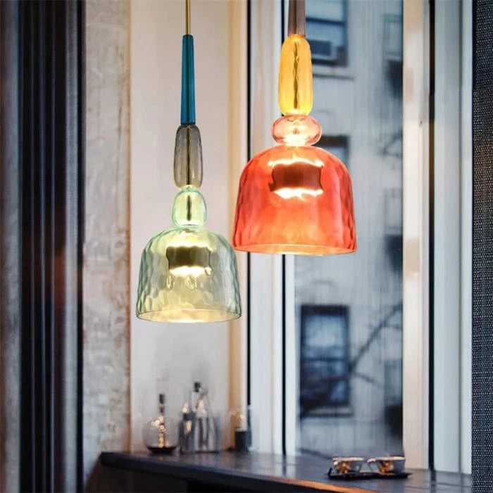 LumaGlow™ kleurrijke hanglamp van matglas met LED-lamp – productafbeelding 2