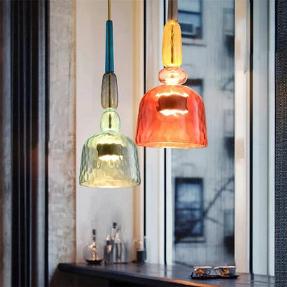 LumaGlow™ kleurrijke hanglamp van matglas met LED-lamp – productafbeelding 2