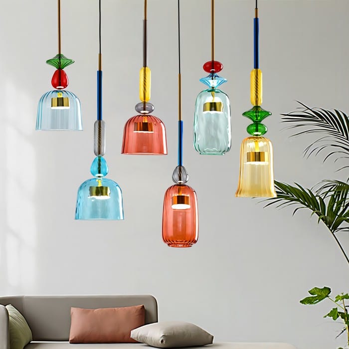 LumaGlow™ kleurrijke hanglamp van matglas met LED-lamp – productafbeelding 6